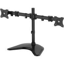 13-27 in. 34 lbs Load Capacity Articulated Freestanding Dual Monitor Desk Stand - Black