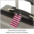 thumbnail image 3 of Square 2Pack PU Leather Stars Stripes USA Flag Cruise Luggage Tag with Privacy Cover and Name ID Tag for Travel Handbags Backpacks Luggage Tags, 3 of 6