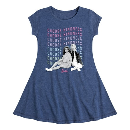 

Barbie - Choose Kindness - Toddler And Youth Girls Fit And Flare Dress
