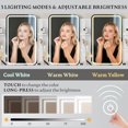 thumbnail image 4 of FANRAL Vanity Desk with LED Lighted Mirror and Power Outlet,Makeup Vanity Table with Storage Drawers,3 Lighting Modes and Adjustable Brightness,Dressing Table for Bedroom,White Vanity, 4 of 7