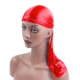 thumbnail image 5 of Gorra Pirata Motociclista Larga Transpirable Seda Imitada Roja Unisex JAMW Sencillez, 5 of 5