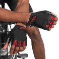 thumbnail image 2 of Non-slip Half Finger Gloves With Wrist Wrap Support Padded Fitness Short Open Finger, 2 of 5