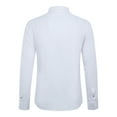 thumbnail image 4 of AZoiNM Men's French Cuff Dress Shirt Slim Fit Long Sleeve Business Casual Polyester, 4 of 10