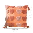 thumbnail image 5 of Boho Decorative Tassel Throw Pillow for Case Accent Woven Tufted Contrast Color Love Heart Sofa Couch Square Cushion Cov, 5 of 12