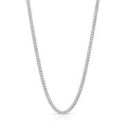 10K White Gold Solid Miami Cuban Curb Link Necklace Chains 1MM - 1.5MM, 16" - 24", Gold Chain for Men & Women, 100% Real 10K Gold, Next Level Jewelry