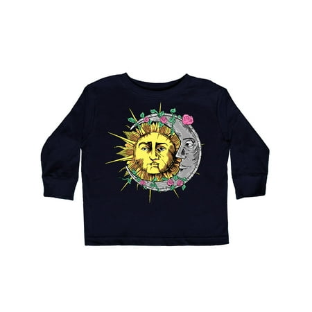 

Inktastic 1st Day of Spring Sun and Moon Equinox with Pink Flowers Gift Toddler Boy or Toddler Girl Long Sleeve T-Shirt