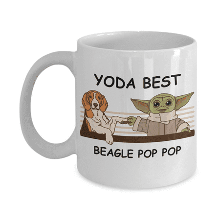 

Yoda Best Beagle Papa - Novelty Gift Mugs for Dog Lovers - Co-Workers Birthday Present Anniversary Valentines Special Occasion Dads Moms Family Christmas - 11oz Funny Coffee Mug