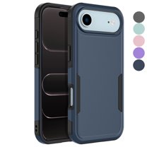 For iphone 17 Air Case, Ebizware Heavy Duty Rugged Shockproof Phone Case [Military Grade Drop Tested] Dual Layer Full Body Protective Bumper for Apple iphone 17 Air Cover - Navy Blue
