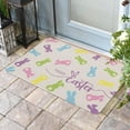 thumbnail image 2 of Non-Slip Easter Bunny Doormat Absorbent Easter Welcome Mat Colorful Bunny Rabbit Front Door Mat Spring Easter Floor Mat for Indoor,Entry Decoration 17x30 Inch, 2 of 6