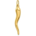 thumbnail image 4 of 14k Yellow Gold 3D Italian Horn Charm - 30.0mm, 4 of 7