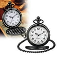 thumbnail image 2 of Classic Smooth Quartz Pocket Watch Arabic Numerals Scale Mens Womens Watch With Chain Christmas Graduation Birthday Fathers Day, 2 of 9