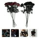 thumbnail image 3 of KAKOWELY 12 rosas negras artificiales para decoración de Halloween, 3 of 4
