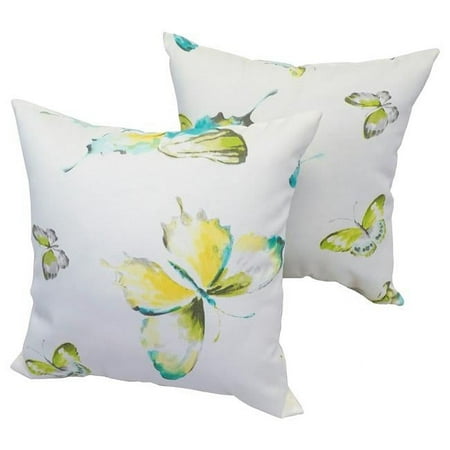 Blazing Needles 17-inch Square Polyester Outdoor Throw Pillows (Set of 2) 9910-S2-CO-OD-014