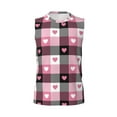 thumbnail image 6 of Lsque Heart Plaid Print Men's Cotton Blend Sleeveless Muscle Shirts (S-3XL)- Moisture Wicking, Odor Protection, UPF 30+,Medium, 6 of 8