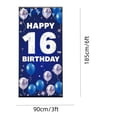 thumbnail image 4 of Happy 16th Birthday Decorations for Boys & Girls, Blue Fabric Banner Backdrop for 16 Year Birthday Party, Photo Backdrop, Yard Sign, Cake Table Decor, Door or Entrance Sign, 4 of 5