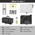 thumbnail image 5 of Portable Beach Tent Sun Shelter With Ground Pegs Water And Wind Resistant Sun Shade Canopy Angle Adjustable White Outline Daisies, 5 of 7