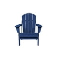 thumbnail image 6 of HDPE Folding Adirondack Chair with Dual Cup Holder - Composite Adirondack Chair with Wood Texture - Navy Blue, 6 of 7
