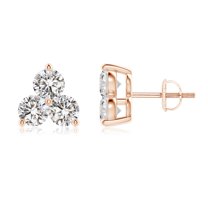ANGARA Natural 1.05 ct Diamond Stud Earrings in 14K Rose Gold for Women (Size-3.6mm| Color-I-J| Clarity-I1-I2) | April Birthstone, Anniversary, Jewelry Gift for Women | Natural Diamond Earrings