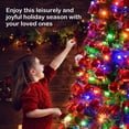 thumbnail image 4 of 12FT Pre-Lit Artificial PVC Pencil Christmas Tree with 250 Warm White LEDs - Slim Two-Tone Design, Easy Assembly Holiday Decor for Home, Office & Parties (Green, 743 Tips), 4 of 6