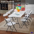 thumbnail image 2 of Mesa Plegable Portátil tipo Portafolio Exteriores 180cm 2pz blanco, 2 of 8