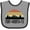 Heather and Black, variant on Inktastic Fort Worth Texas Skyline Retro Boys or Girls Baby Bib