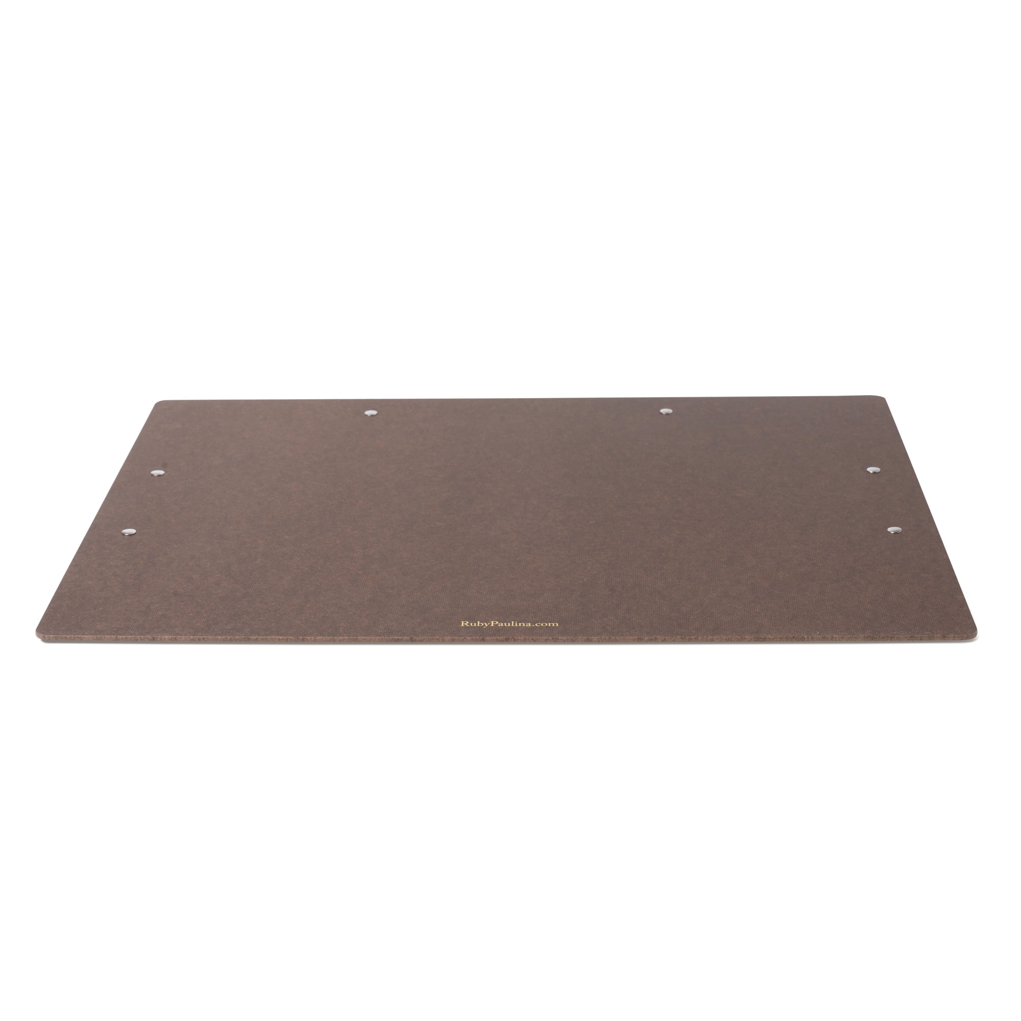 17x11 Clipboard Hardboard Panel Featuring 3 Clips Brown