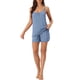 thumbnail image 2 of INSPIRAR CHIC Conjunto de Pijamas para Mujeres con Top de Tirantes y Pantalones Cortos en Color Sólido con Volantes L Azul, 2 of 6
