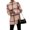 Pink #1, variant on Checkered Knit Sweater for Women Fall Winter Casual Mock Neck Pullover Striped Sweaters Color Block Tops White 2XL