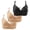 Khaki, variant on Women's cotton Watermelon Red nylon underwear Women Sexy Lace Back Button Shaping Cup Adjustable Shoulder Strap Large Size Bra