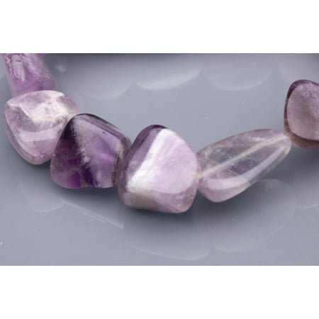 - Natural Form Nugget Rustic Amethyst Beads Semi Precious Gemstones Size: 17x13mm Crystal Energy Stone Healing Power for Jewelry Making