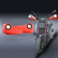 thumbnail image 5 of Motorcycle Hand Guards with LED Lights - Crash-Proof, Universal Fit, Carbon Fiber Pattern, Red, Easy to Install Handlebar Protectors, 5 of 6