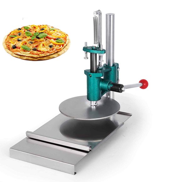 INTBUYING Manual Household Pizza Dough Pastry Press Machine Handmade Stainless Steel Household Pizza Presser Kitchen Tools (7.8 inch)