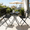 Black, variant on LOGYAT 3-Piece Patio Bistro Set, Folding Table & 2 Chairs, Space-Saving, Outdoor Conversation Furniture for Balcony, Garden, Patio, Yellow
