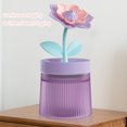thumbnail image 3 of Humidificador Gardenia Púrpura Humidificador Aire Flores Nocturna USB Escritorio Gran Volumen Niebla Aire Purificador Mini Humidificador (Púrpura B), 3 of 9
