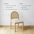 thumbnail image 3 of Nathan James Bailey 19 in. Boucle Dining Chair, Upholstered Side Chair with Natural Woven Rattan Back and Solid Wood Legs, Natural Brown, 3 of 8