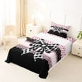 thumbnail image 5 of Erosebridal Girls Plaid Print Bowknot Twin Sheet Sets,Cute Geometric Polka Dots Bedding For Kids 3pcs, 5 of 6