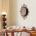 thumbnail image 5 of 16*19in Modern Wall Mount Silent Vintage Decorative Black Large Wall Clocks for Living Room, 5 of 17