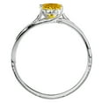 thumbnail image 3 of SuperJeweler 1 1/2 Carat Oval Shape Citrine and Diamond Ring In Sterling Silver For Women, 3 of 6