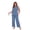 Gray Blue, variant on PINKSIR Plus Size Lounge Sets for Women Sleeveless Tank Top Wide Leg Pants Soft Comfy Pajama Set Loose 2 Piece Outfit with Pockets Coffee 1X-4X