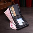 thumbnail image 3 of Funie Men Business Soft Faux Leather Short Wallet Purse Tickets Credit Cards Holder, 3 of 8