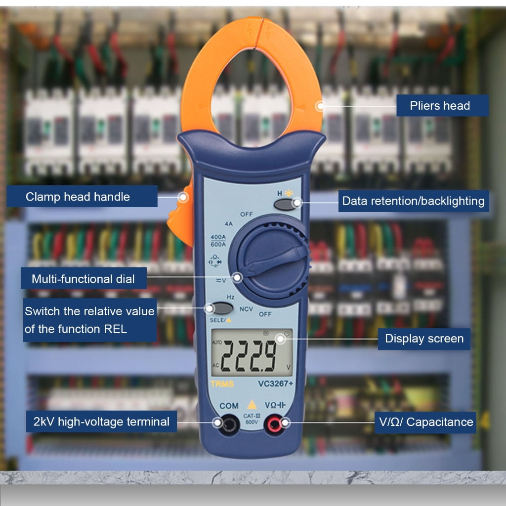 Zorvai Professional Digital Clamp Multimeter Featuring Voltages Current Testing And Auto Ranges Function