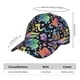 thumbnail image 2 of Fotbe Colorful Animals Gorro Clásico de Béisbol, Gorra Ajustable con Broche Snapback, Gorro de Exterior de Algodón Suave, 2 of 6