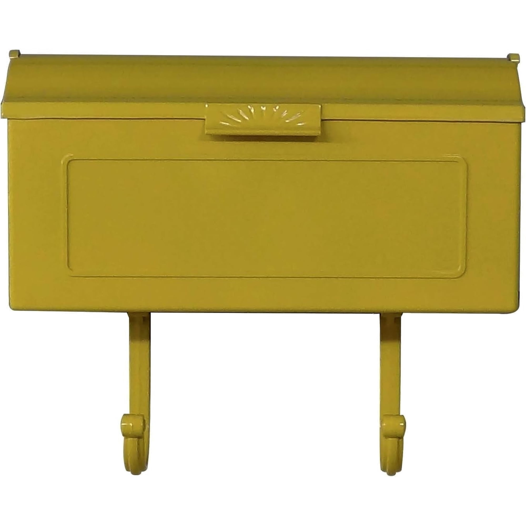 Mid Modern Nash Yellow Horizontal Wall-Mounted Mailbox
