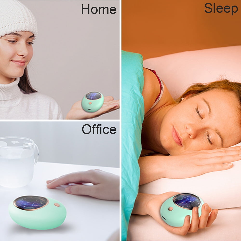 EIMELI 2Pcs Hand Warmers Rechargeable, Space Light USB Handwarmer, 2400mAh Electric Hand Warmer Power Bank, Reusable Portable Hot Hands Heater for Women Men Kids Winter Gift