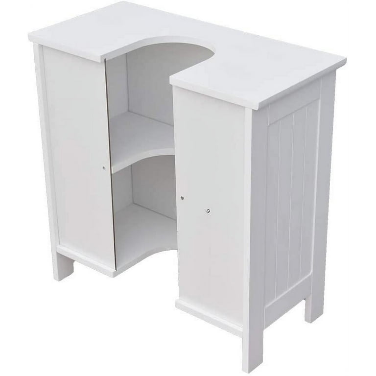 Kcelarec Under Sink Storage Cabinet with 2 Doors and Shelf, Pedestal Sink  Bathroom Vanity Cabinet, Space Saver Organizer, White - Yahoo Shopping
