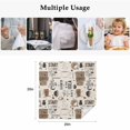 thumbnail image 4 of Coffee Cloth Napkins, Brown Beans Cup Dessert Drink Monochrome Washable and Reusable Dinner Napkins Set of 8, Table Napkin for Kitchen Party Birthday Wedding Hotel Housewarming 20"x20", 4 of 8