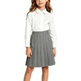thumbnail image 2 of Diufon School Uniform Pleated Skirts for Girls Elastic Waist Pull On A-Line Midi Skirt Back-to-School Performance Skirts, 2 of 8