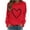 Red(New), variant on PNTUTB Women's Valentines Crewneck Pullover Shirts Long Sleeve Love Heart Loose Sweatshirts Graphic Lover Gift