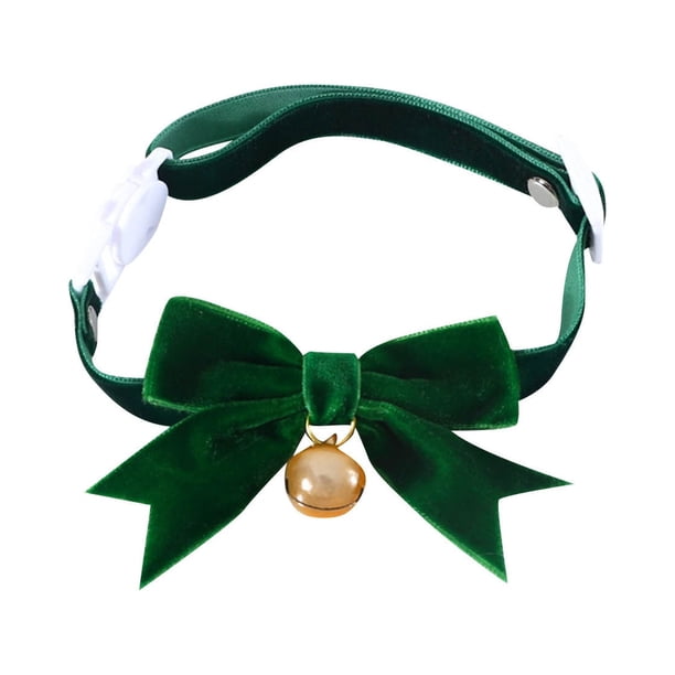 Pajarita Navideña De Terciopelo Con Hebilla Para Mascotas, Collar Para Gatos Y Perros, Pajarita Con Cascabel En Forma De Ojo De Gato