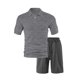thumbnail image 1 of Blusa y camisa de manga corta con cuello vuelto para hombre, jersey con cremallera y solapa estampada, blusa de manga larga con cuello vuelto, blusa de poliéster para hombre, 1 of 3